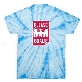 Hockey Short Sleeve T-Shirt - Don't Feed the Goalie Tie Dye