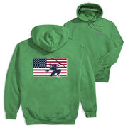 Hockey Hooded Sweatshirt - Patriotic Hockey (Back Design)