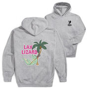 Guys Lacrosse Hooded Sweatshirt - Lax Lizard (Back Design)