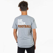 Football Short Sleeve T-Shirt - Eat. Sleep. Football. (Back Design)