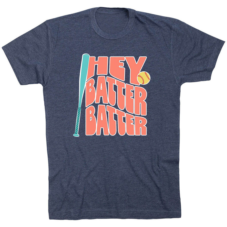 Softball Short Sleeve T-Shirt - Hey Batter Batter