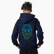 Hockey Hooded Sweatshirt - Have An Ice Day Smiley (Back Design)