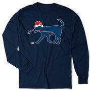 Hockey Tshirt Long Sleeve - Christmas Dog