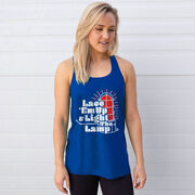 Hockey Flowy Racerback Tank Top - Lace 'Em Up And Light The Lamp