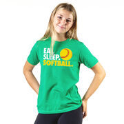 Softball T-Shirt Short Sleeve Eat. Sleep. Softball.
