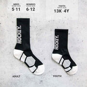 Hockey Woven Mid-Calf Socks - Eat. Sleep. Hockey