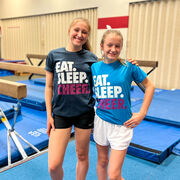 Cheerleading T-Shirt Short Sleeve Eat. Sleep. Cheer.