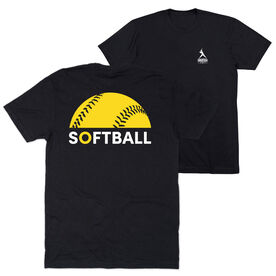 Softball Short Sleeve T-Shirt - Modern Softball (Back Design)