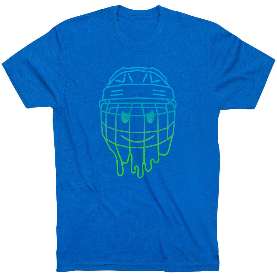  Hockey Short Sleeve T-Shirt - Have An Ice Day Smiley