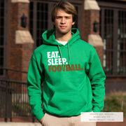 Football Hooded Sweatshirt - Eat. Sleep. Football.