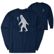 Guys Lacrosse Tshirt Long Sleeve - Yeti (Back Design)