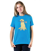 Girls Lacrosse Short Sleeve T-Shirt - Chase The Lax Dog
