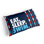 Swimming Pillowcase - Eat. Sleep. Swim.