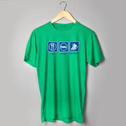 Figure Skating Tshirt Short Sleeve Eat Sleep Ice Skate