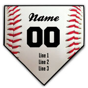 Baseball Personalized Baseball Stitches Home Plate Plaque