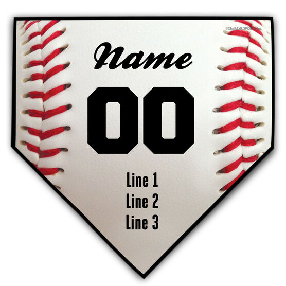 Baseball Personalized Baseball Stitches Home Plate Plaque