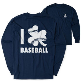 Baseball Tshirt Long Sleeve - I Shamrock Baseball (Back Design)