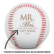 Engraved Baseball - Wedding Announcement