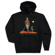 Guys Lacrosse Hooded Sweatshirt - Slingin Heat In The High Noon