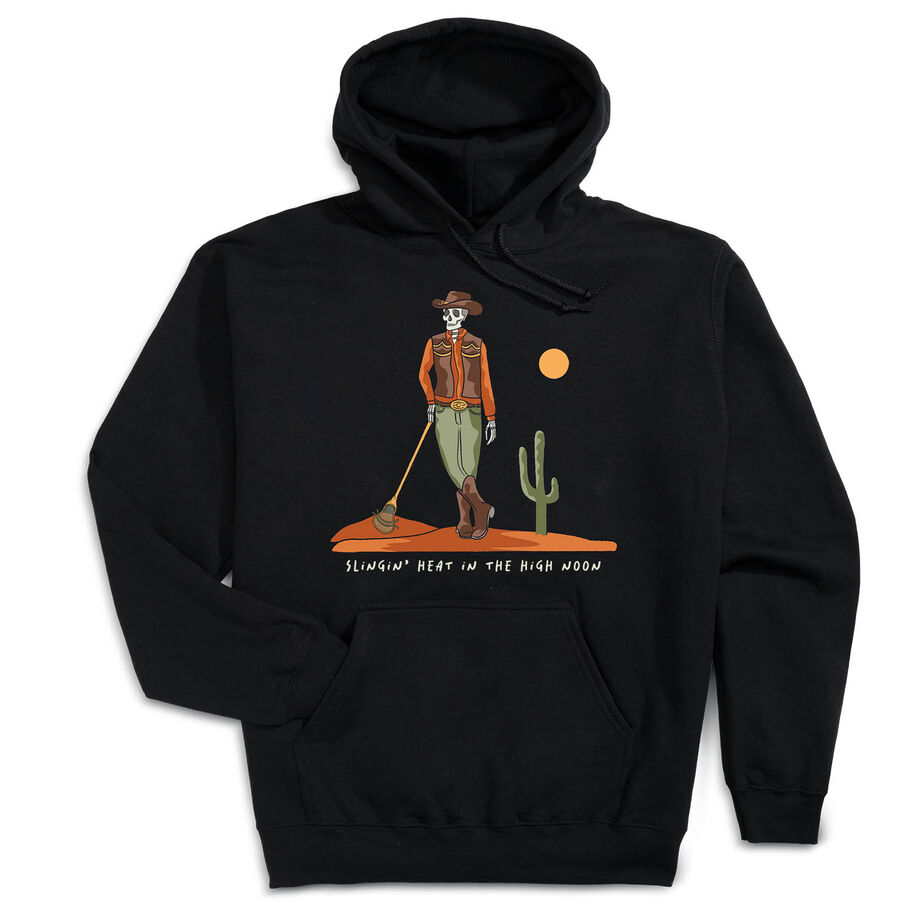 Guys Lacrosse Hooded Sweatshirt - Slingin Heat In The High Noon