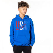 Soccer Hooded Sweatshirt - USA Patriotic