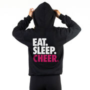 Cheerleading Hooded Sweatshirt - Eat Sleep Cheer (Back Design)