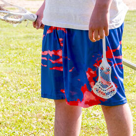 Lacrosse Beckett&trade; Shorts - Spiral Tie-Dye Red