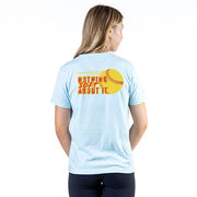 Softball Short Sleeve T-Shirt - Nothing Soft About It (Back Design)