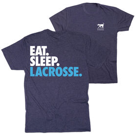 Girls Lacrosse Short Sleeve T-Shirt - Eat. Sleep. Lacrosse. (Back Design) 