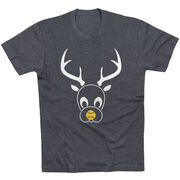 Softball Short Sleeve T-Shirt - Reindeer