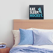 Hockey Canvas Wall Art - Eat Sleep Hockey