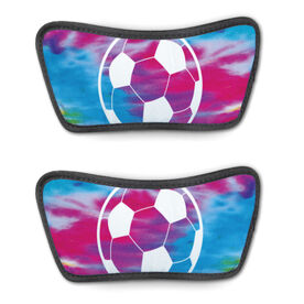 Soccer Repwell&reg; Sandal Straps - Tie-Dye Pattern With Soccer Ball