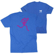 Lacrosse Short Sleeve T-Shirt - Neon Lax Girl (Back Design)