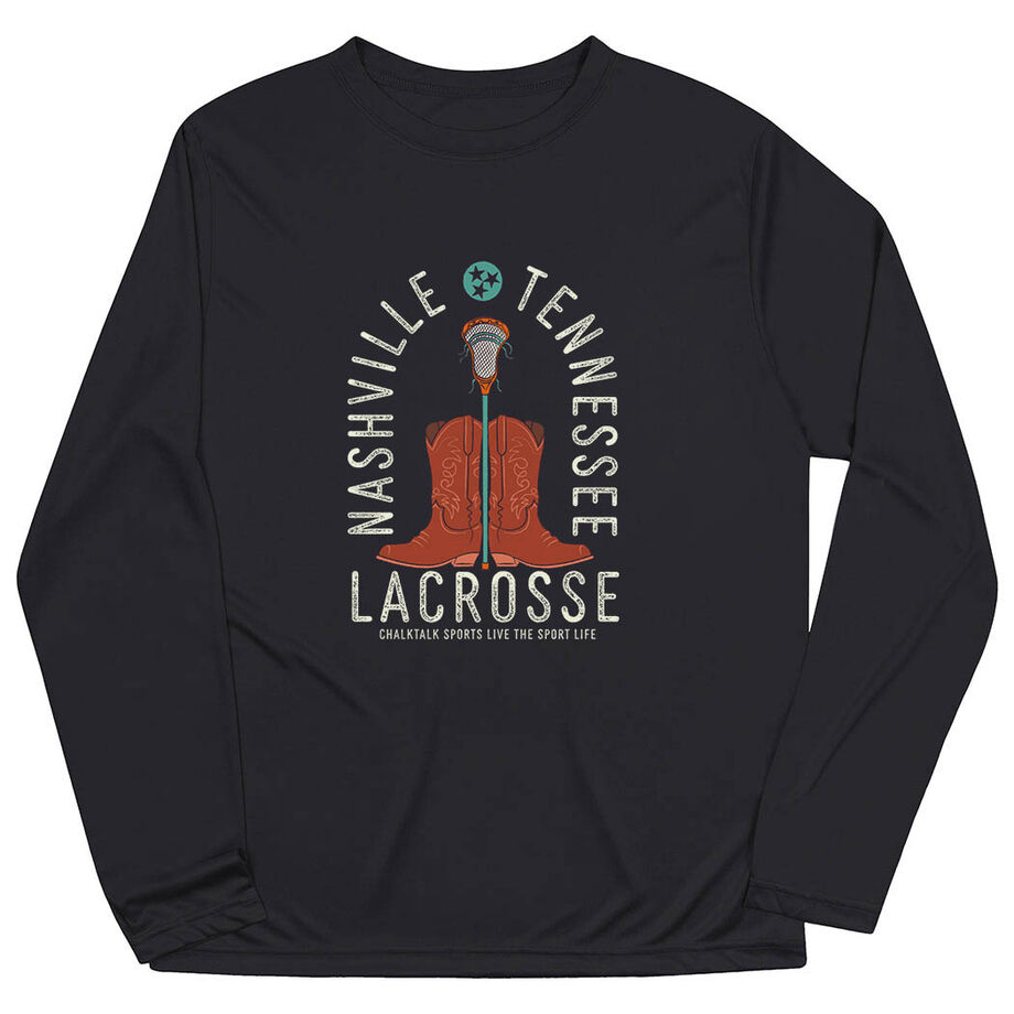 Guys Lacrosse Long Sleeve Performance Tee - Nashville Lacrosse