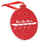 Crew Round Ceramic Ornament - Ho Ho Row