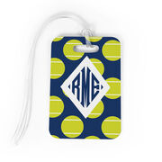 Tennis Bag/Luggage Tag - Personalized Tennis Pattern Monogram