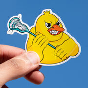 Guys Lacrosse Sticker - Rip The Duck