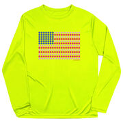 Baseball Long Sleeve Performance Tee - Patriotic Baseball