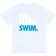 Swimming Short Sleeve Performance Tee - Eat. Sleep. Swim.