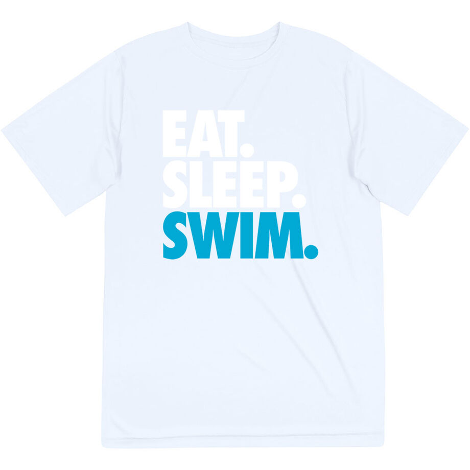 Swimming Short Sleeve Performance Tee - Eat. Sleep. Swim.