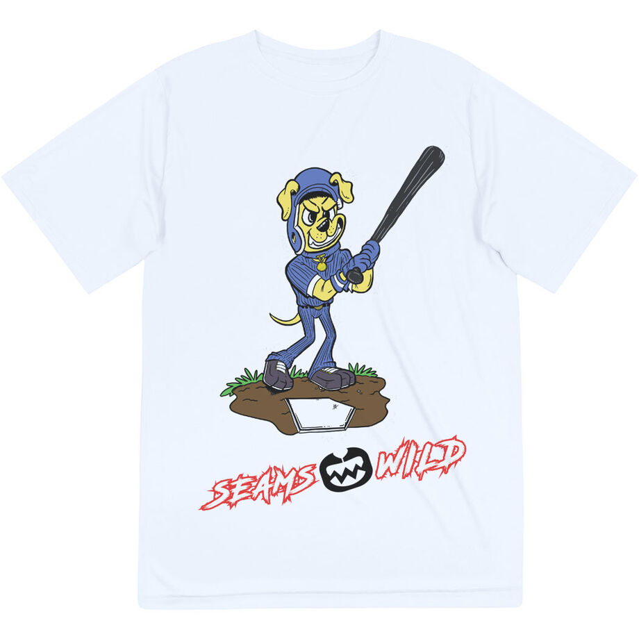 Seams Wild Baseball Short Sleeve Tech Tee - Snax - Personalization Image