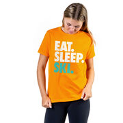 Skiing T-Shirt Short Sleeve Eat. Sleep. Ski.