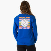 Volleyball Tshirt Long Sleeve - Bump, Set, Spike (Back Design)
