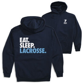 Lacrosse Hooded Sweatshirt - Eat. Sleep. Lacrosse. (Back Design)