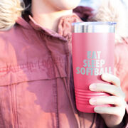 Softball 20 oz. Double Insulated Tumbler - Eat Sleep Softball