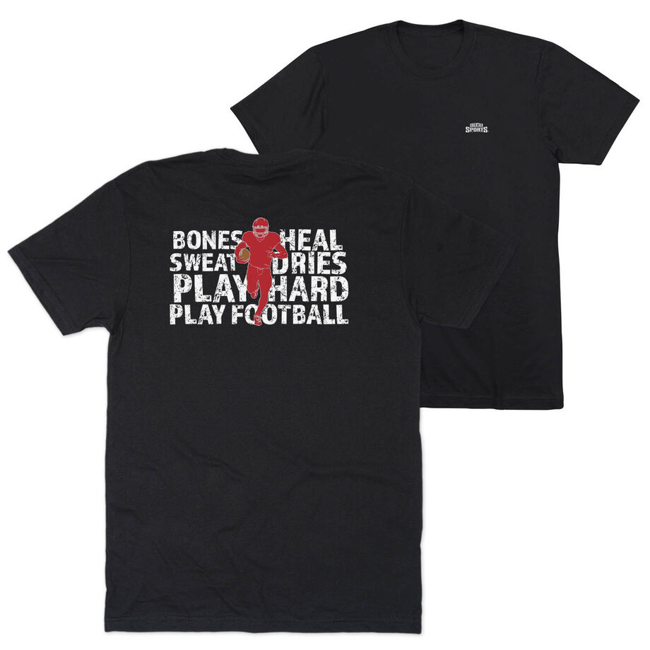 Football Short Sleeve T-Shirt - Bones Saying (Back Design)