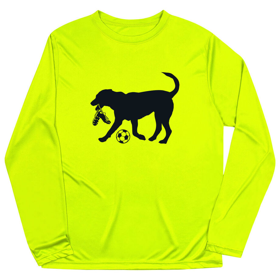 Soccer Long Sleeve Performance Tee - Spot The Soccer Dog