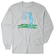 Golf Tshirt Long Sleeve - Eat. Sleep. Golf
