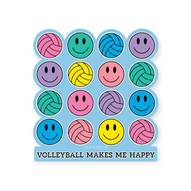 Volleyball Sticker - Volleyball Makes Me Happy