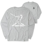 Baseball Tshirt Long Sleeve - Baseball Player  (Back Design)